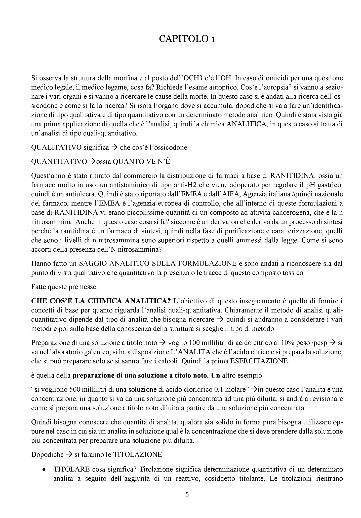 Chimica Analitica ed Esami dei Medicinali