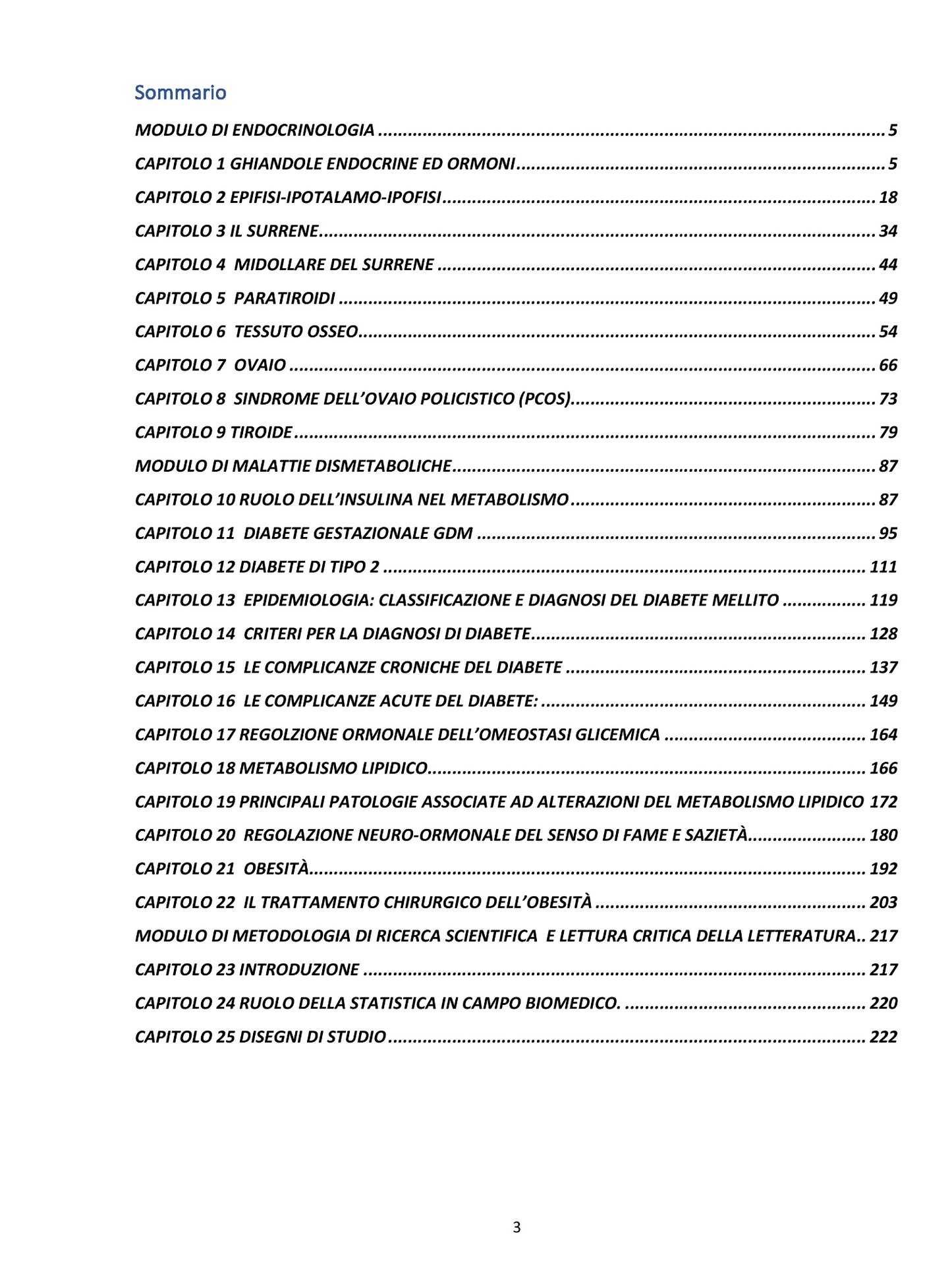 Endocrinologia e Malattie Dismetaboliche