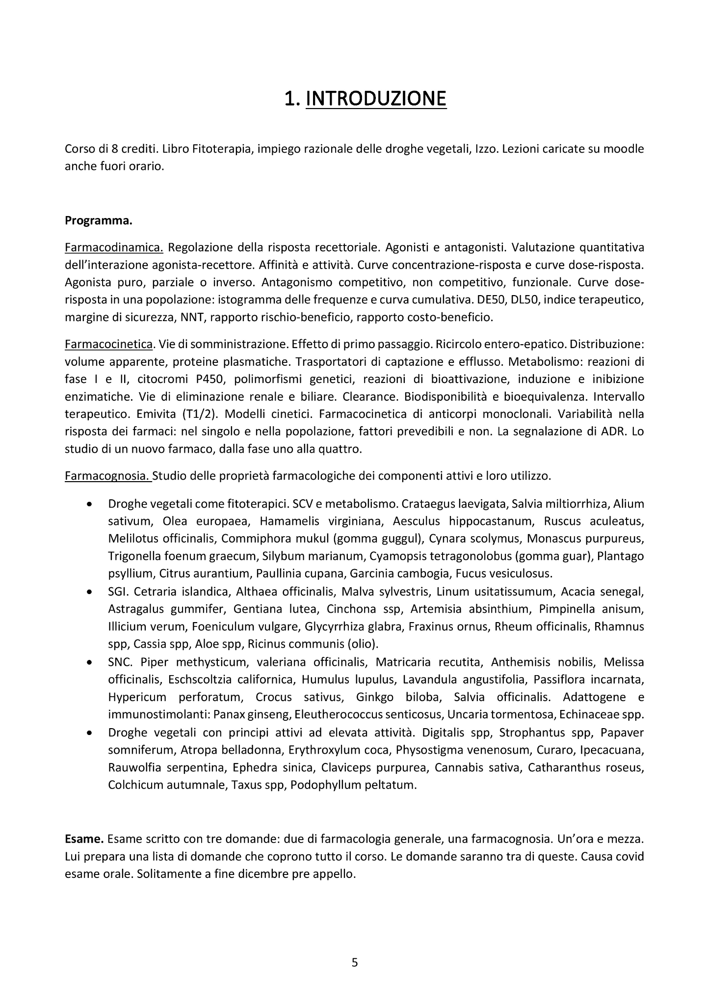 Farmacologia Generale