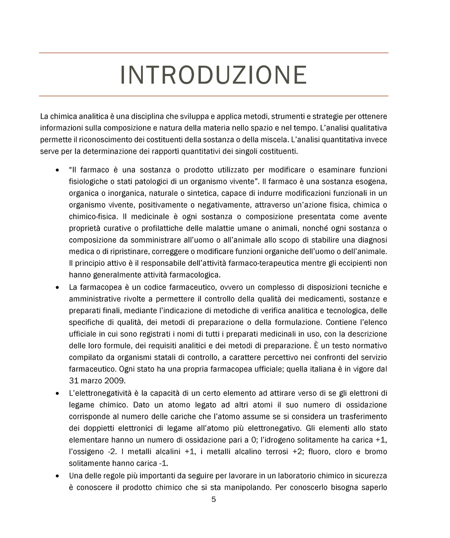 Laboratorio Propedeutico all'Analisi dei Medicinali