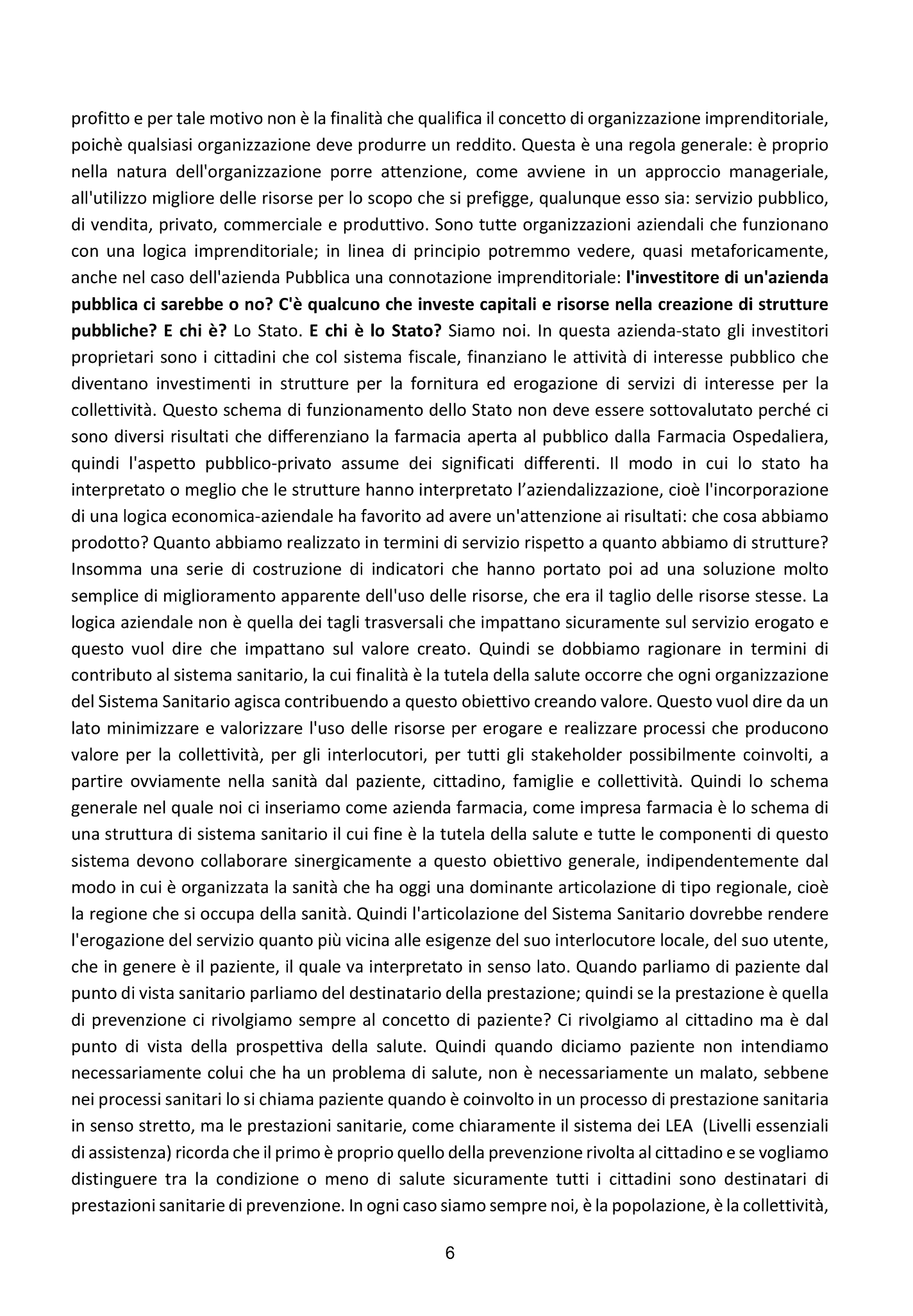 Management della Farmacia