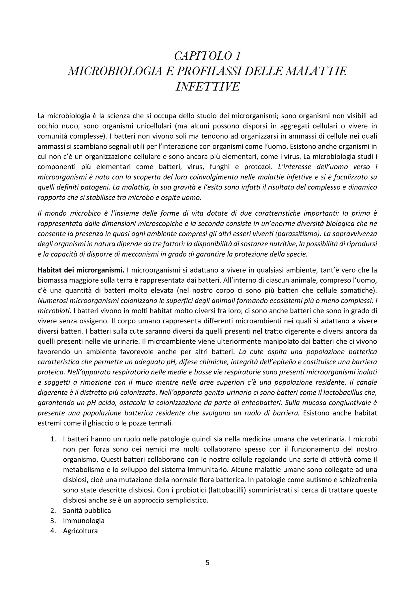 Microbiologia e Profilassi delle Malattie Infettive