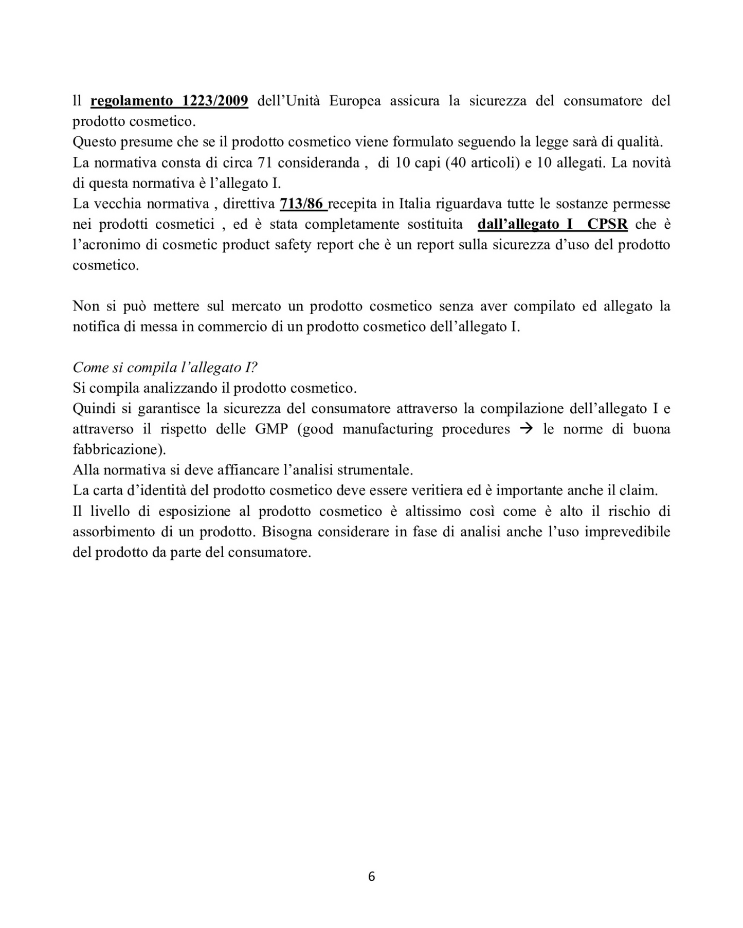 Analisi dei Prodotti Cosmetici
