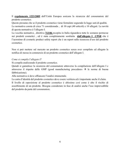 Analisi dei Prodotti Cosmetici