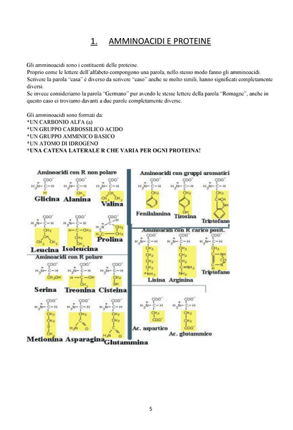 Biochimica Generale e Biologia