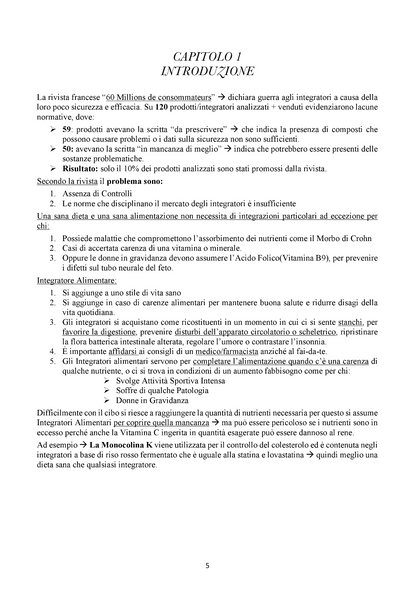 Chimica e Tossicologia dei Nutraceutici