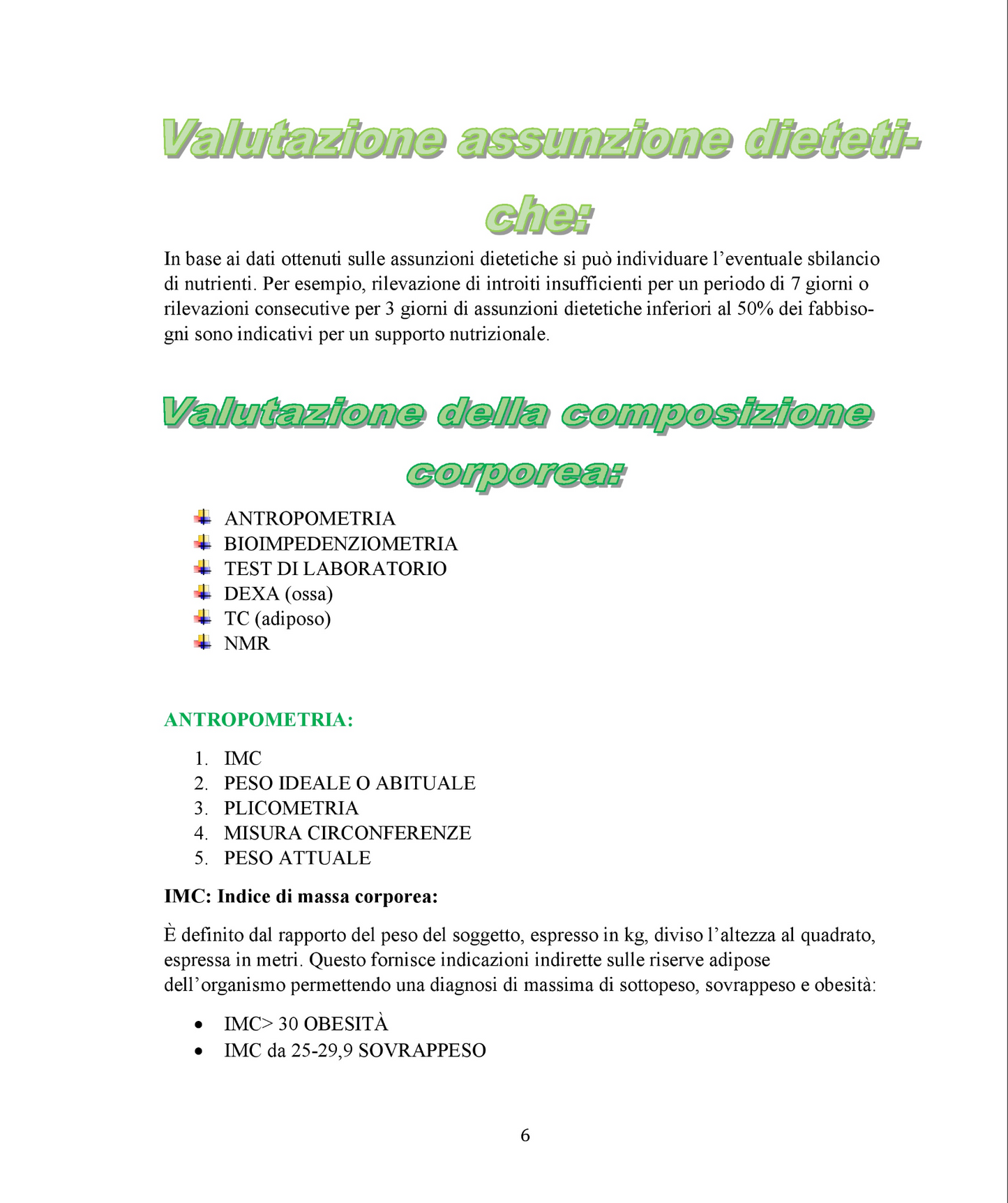Diagnostica Nutrizionale